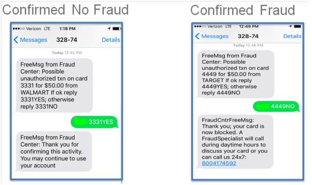 Real text vs fraudulent text